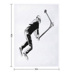 Holding On! - Stunt Scooter Move Anti-pilling Throw Blanket