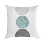 3 Circles Teal And Gray Soft Decorative Cover Throw Pillow