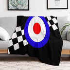 Mod Or Ska Two Tone Checks And Target Premium Throw Blanket