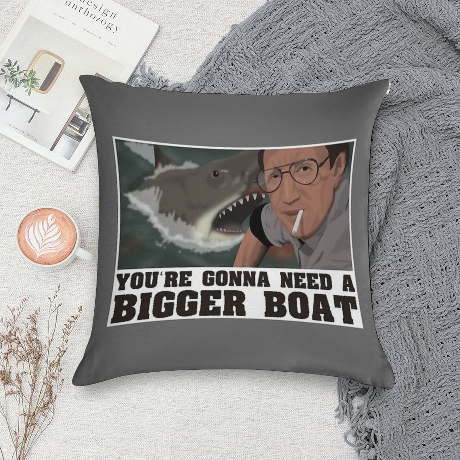 You're Gonna Need A Bigger Boat - Jaws Soft Style Accent Throw Pillow