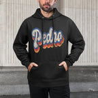 Pedro Personalized Name Custom Lettering 70s Colorfast Hoodie