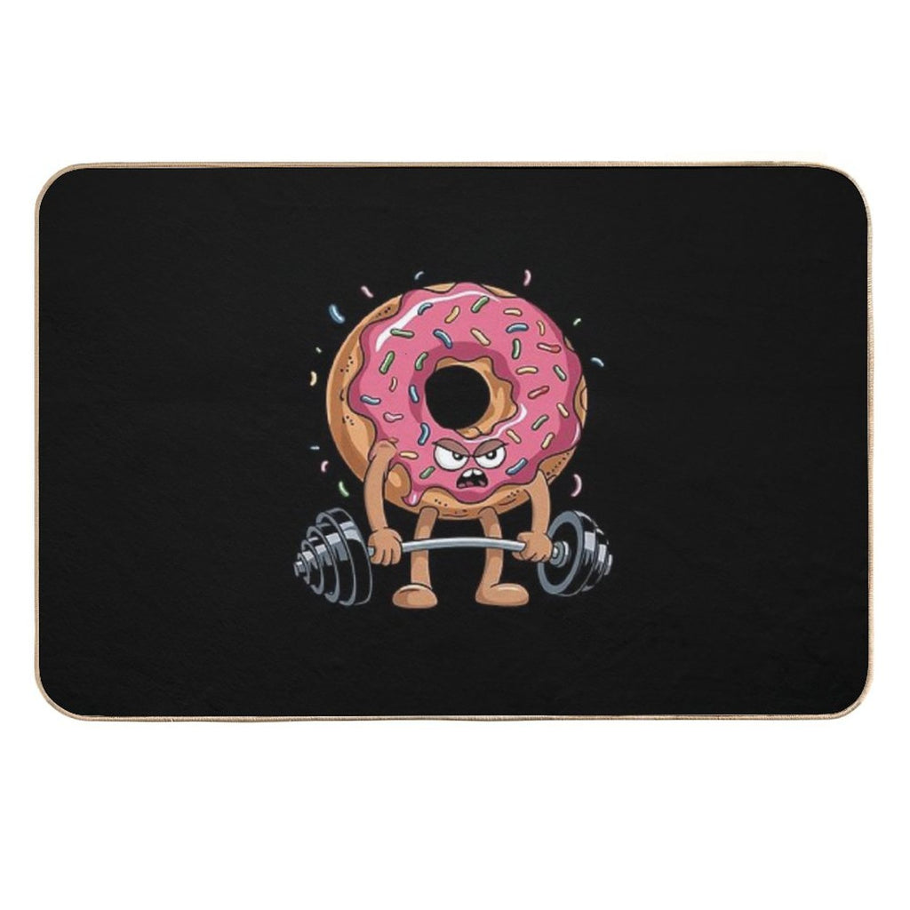 Fitness Workout Gym Donut Lover  Odorless Bath Mat