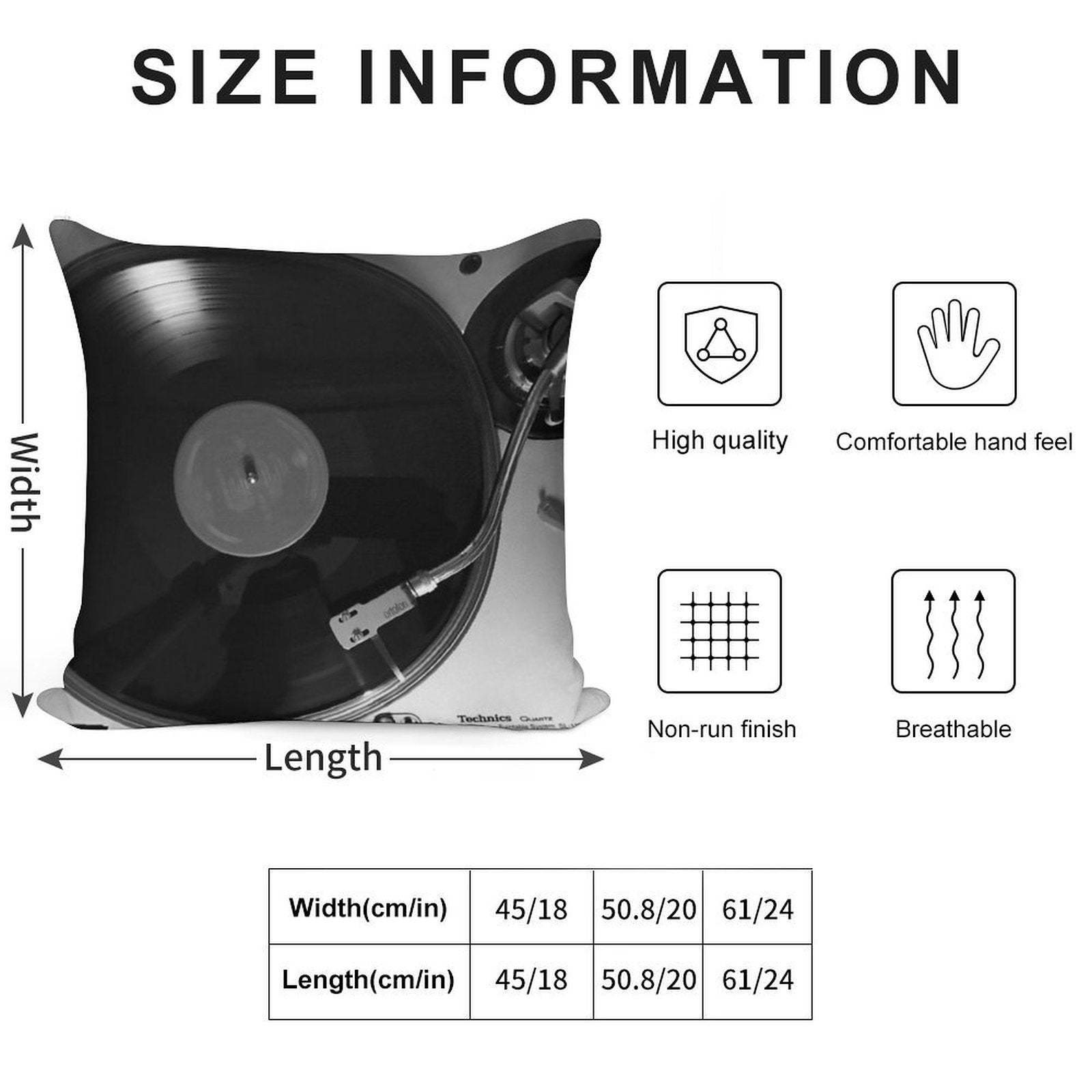 Technics SL-1200GR Turntable Soft Easy Maintenance Throw Pillow