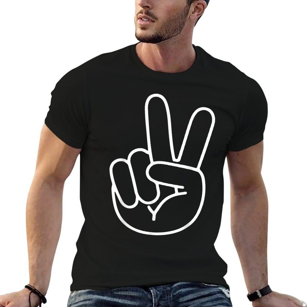 2 Year Old 2nd Birthday Peace Sign Bday Family Matching  Relaxed-fit T-Shirt