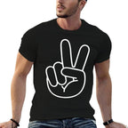 2 Year Old 2nd Birthday Peace Sign Bday Family Matching  Relaxed-fit T-Shirt