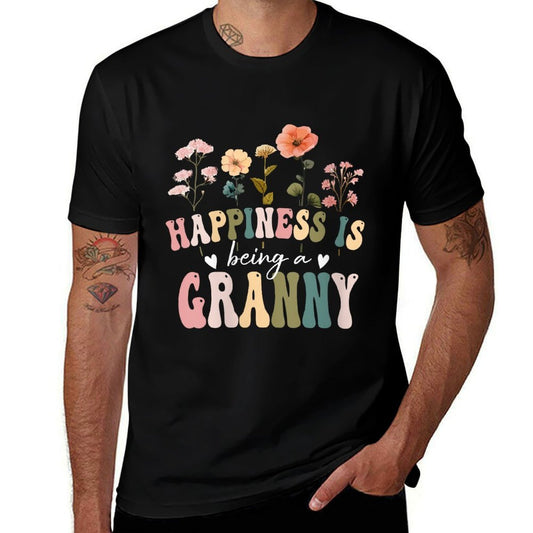 Womens Happiness Is Being A Granny Floral Granny Mother's Day  Classic T-Shirt