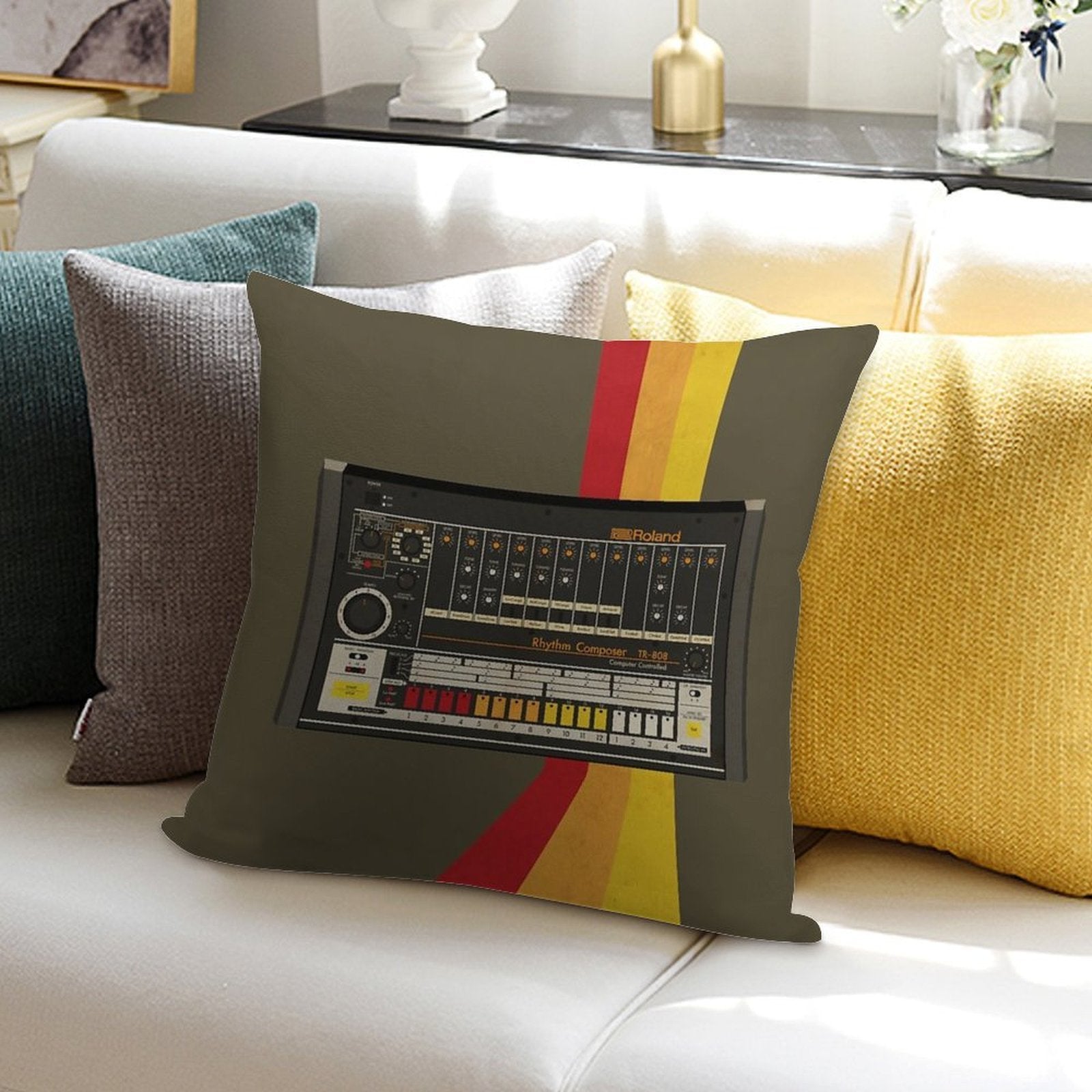 TR-808 Soft Anti-Pilling Throw Pillow