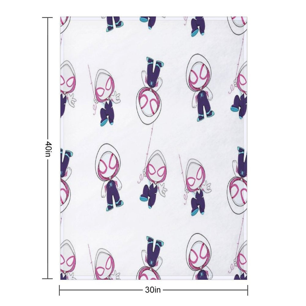 Gwen Little Spider Ghost, Baby Spidey Girl, Grl Pwr, Cartoon Ghost Spider Multi-functional Throw Blanket