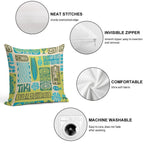 Tiki Time Luau Party Pattern Soft Easy Maintenance Throw Pillow