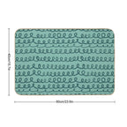 Green Calm – Green Squiggle Stripe Pattern Durable Bath Mat