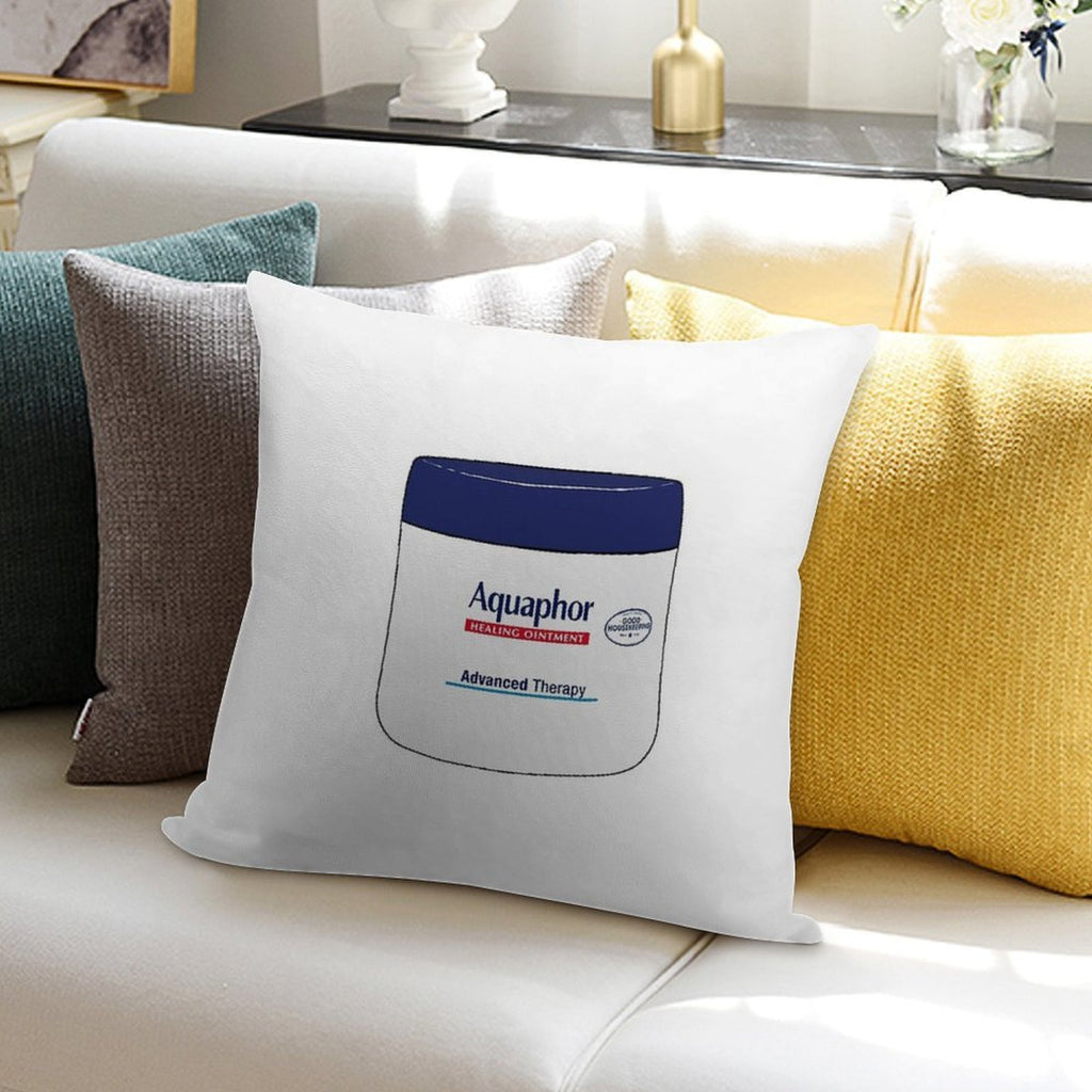 Aquaphor Soft Hidden Zipper Throw Pillow