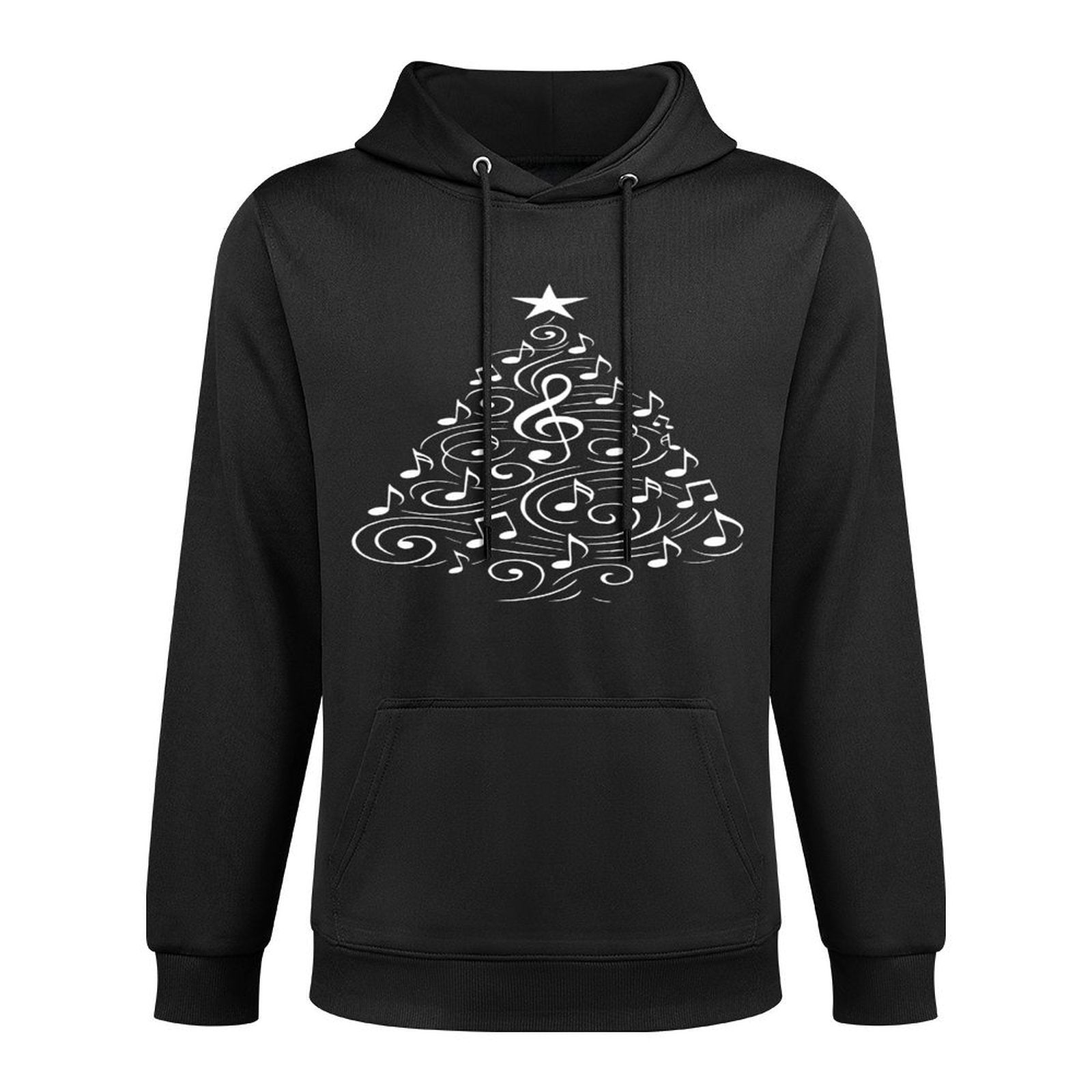 Music Notes Christmas Musical Orchestra Choir XMAS Sweatshirt Shrink-Resistant Hoodie