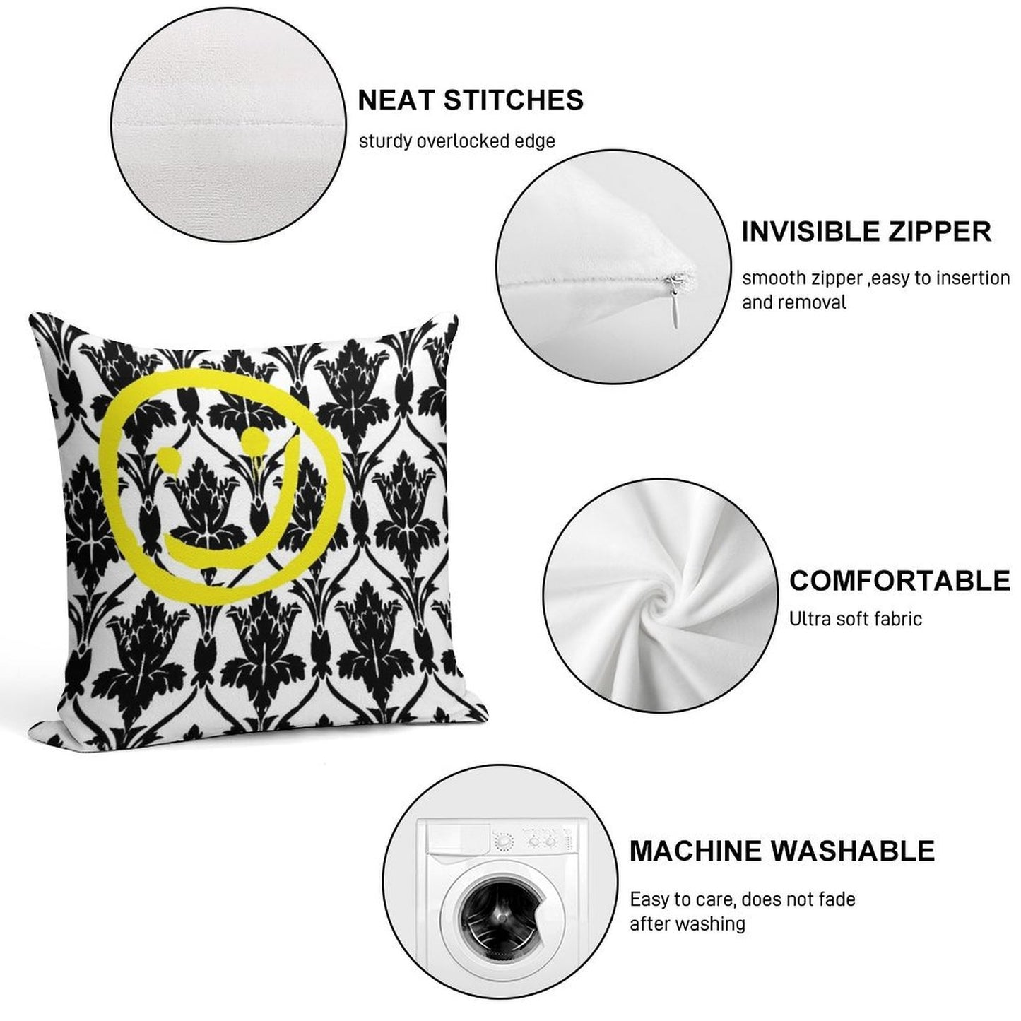 Sherlock Wallpaper Design Soft Fade-Resistant Throw Pillow