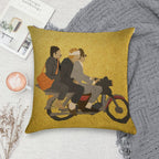 Motorcycle Soft High-Density Material Throw Pillow