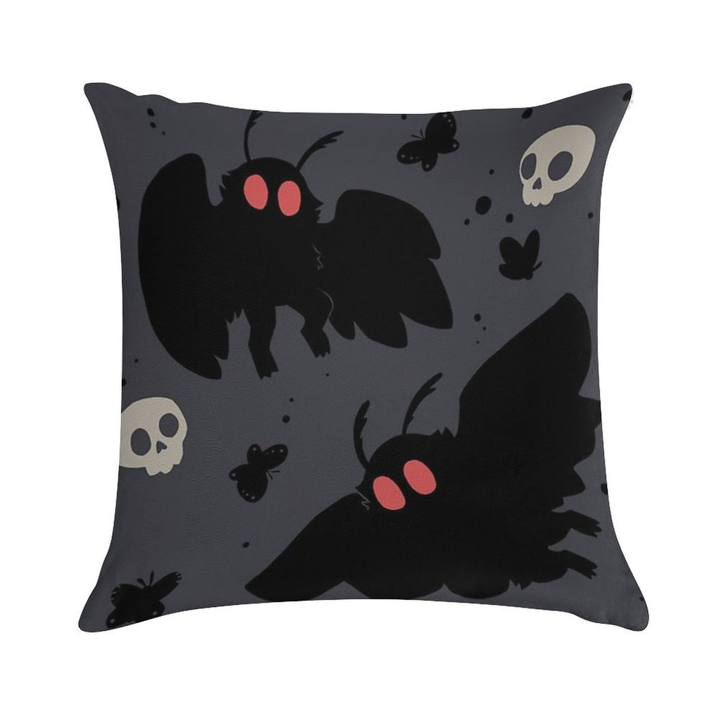 Mothman - Night Grey Soft Easy Maintenance Throw Pillow