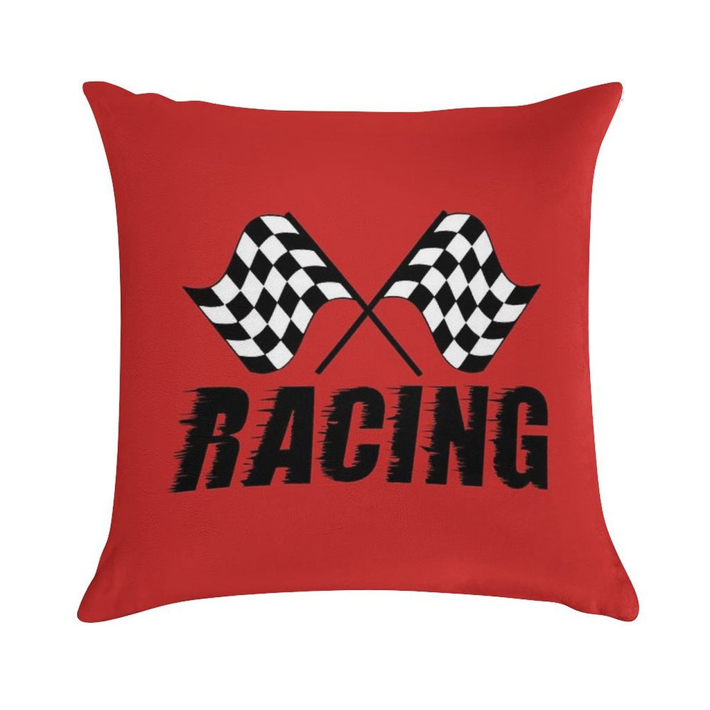 Racing Flags Checkered Flag Car Window Bumper Decal Soft Fade-Resistant Throw Pillow