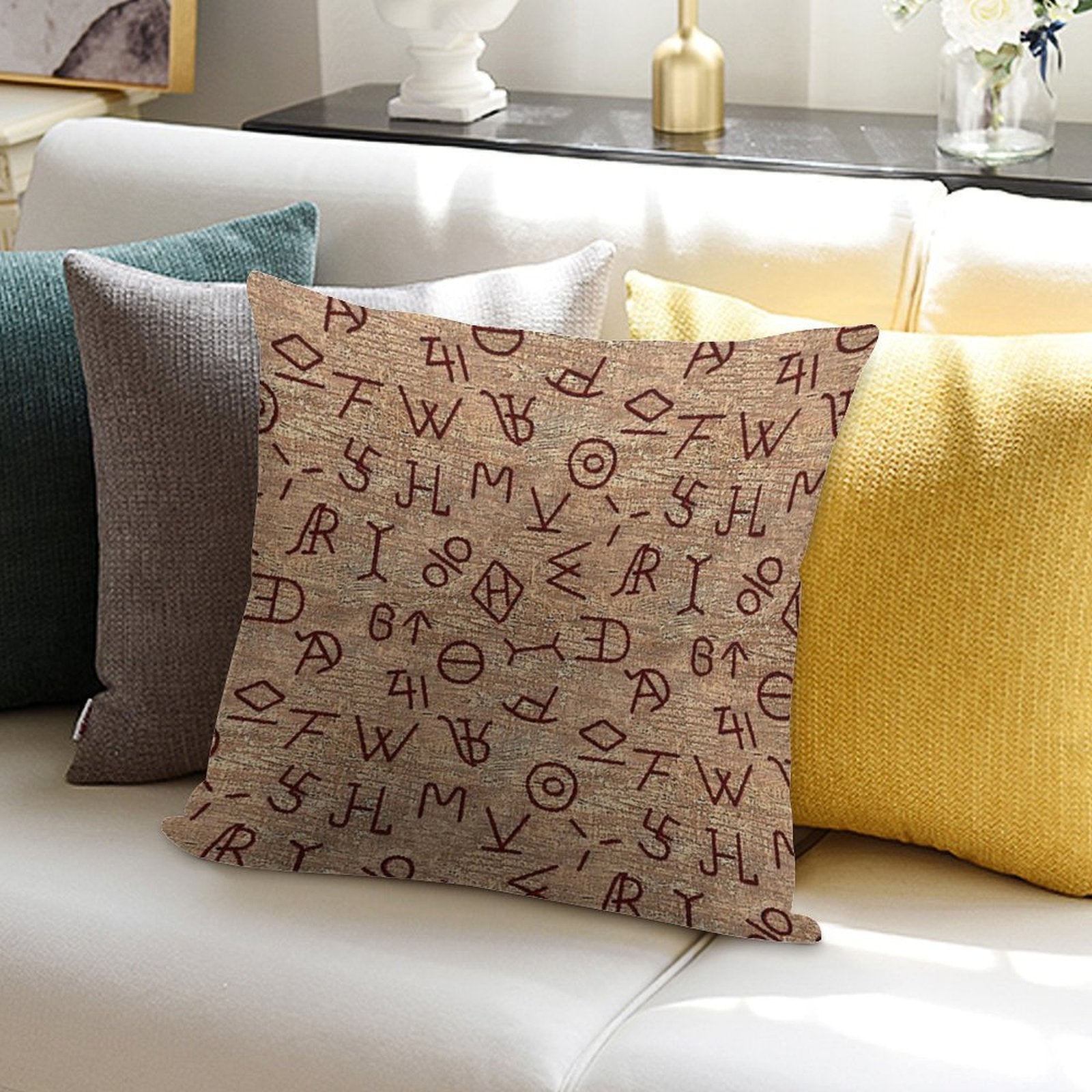 Cattle Brands Soft Bedroom Essential Throw Pillow