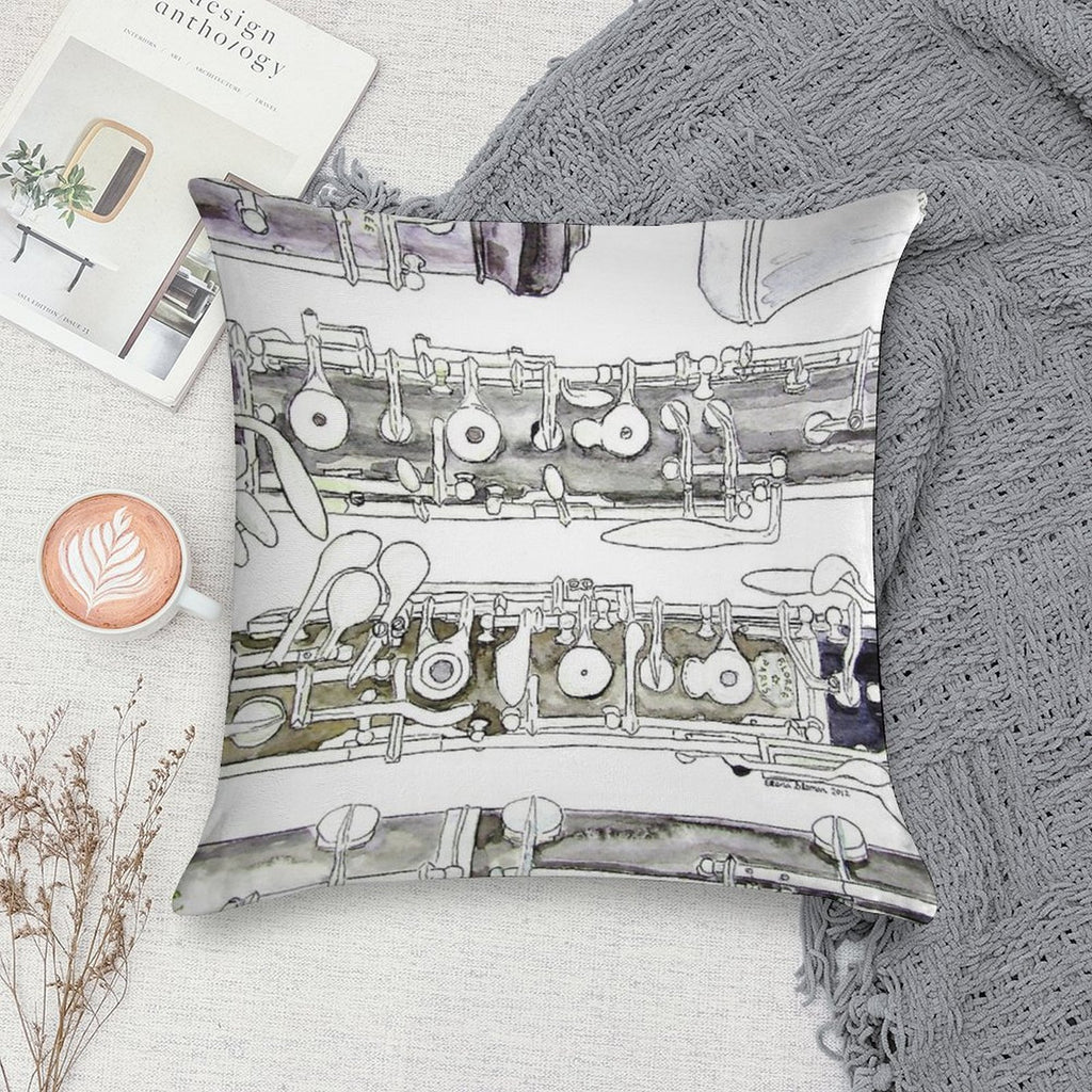 The Oboe Soft Home Decor Throw Pillow