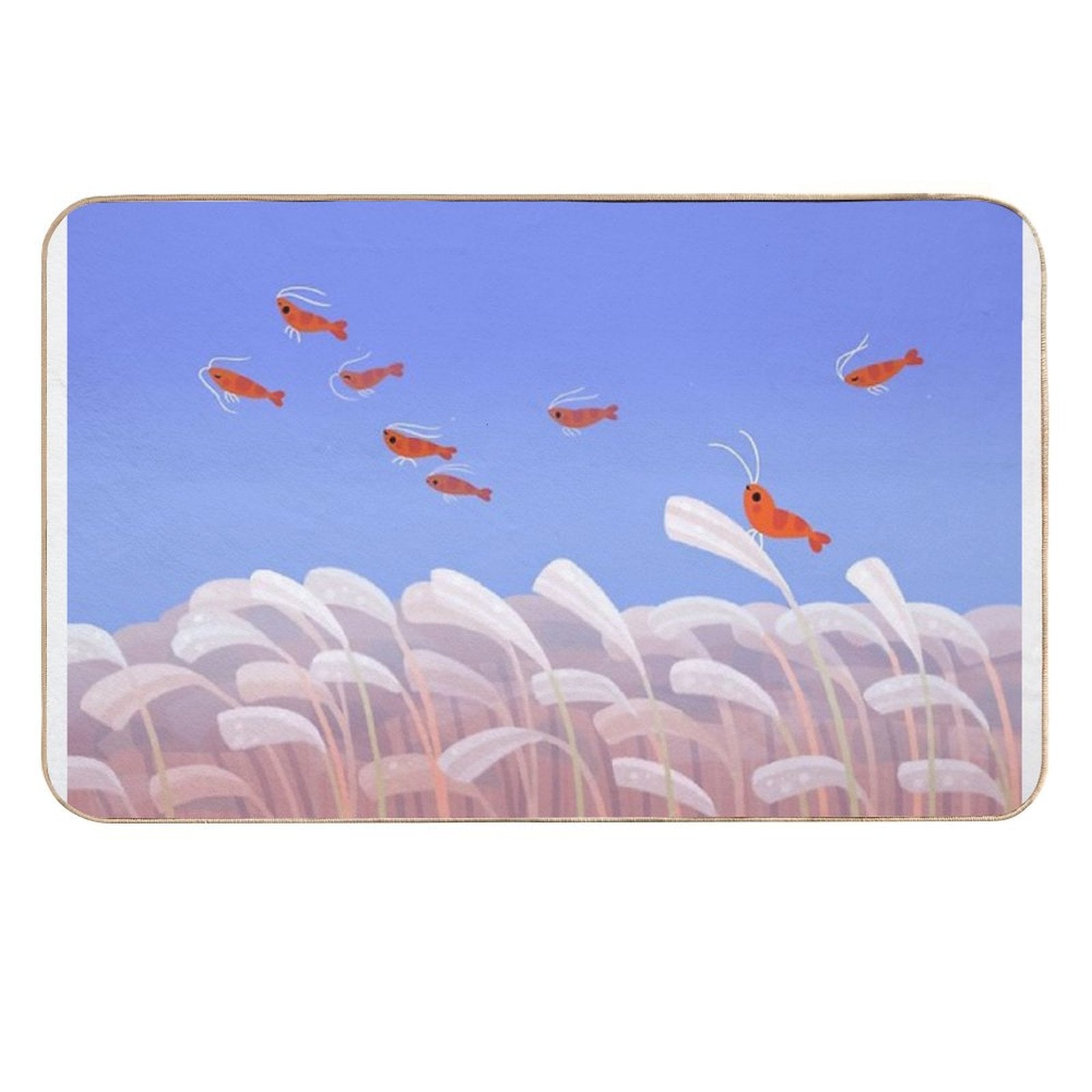 Flying Cherry Shrimp  Slip-Resistant Bath Mat