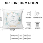 Seas 'n Greetings Coastal Christmas Wreath Soft Shrink-Resistant Throw Pillow