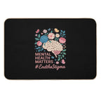 End The Stigma Mental Health Matters Awareness Brain Floral  Odorless Bath Mat