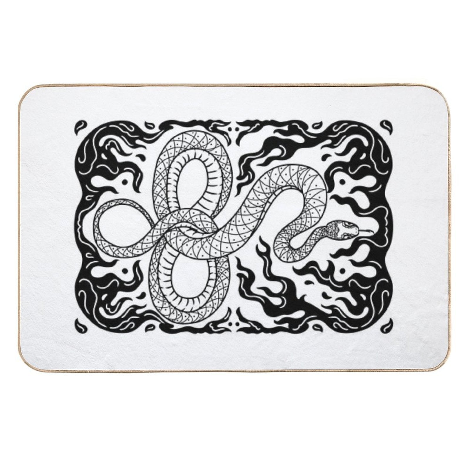 Snake Flames 2  Anti-Trip Bath Mat