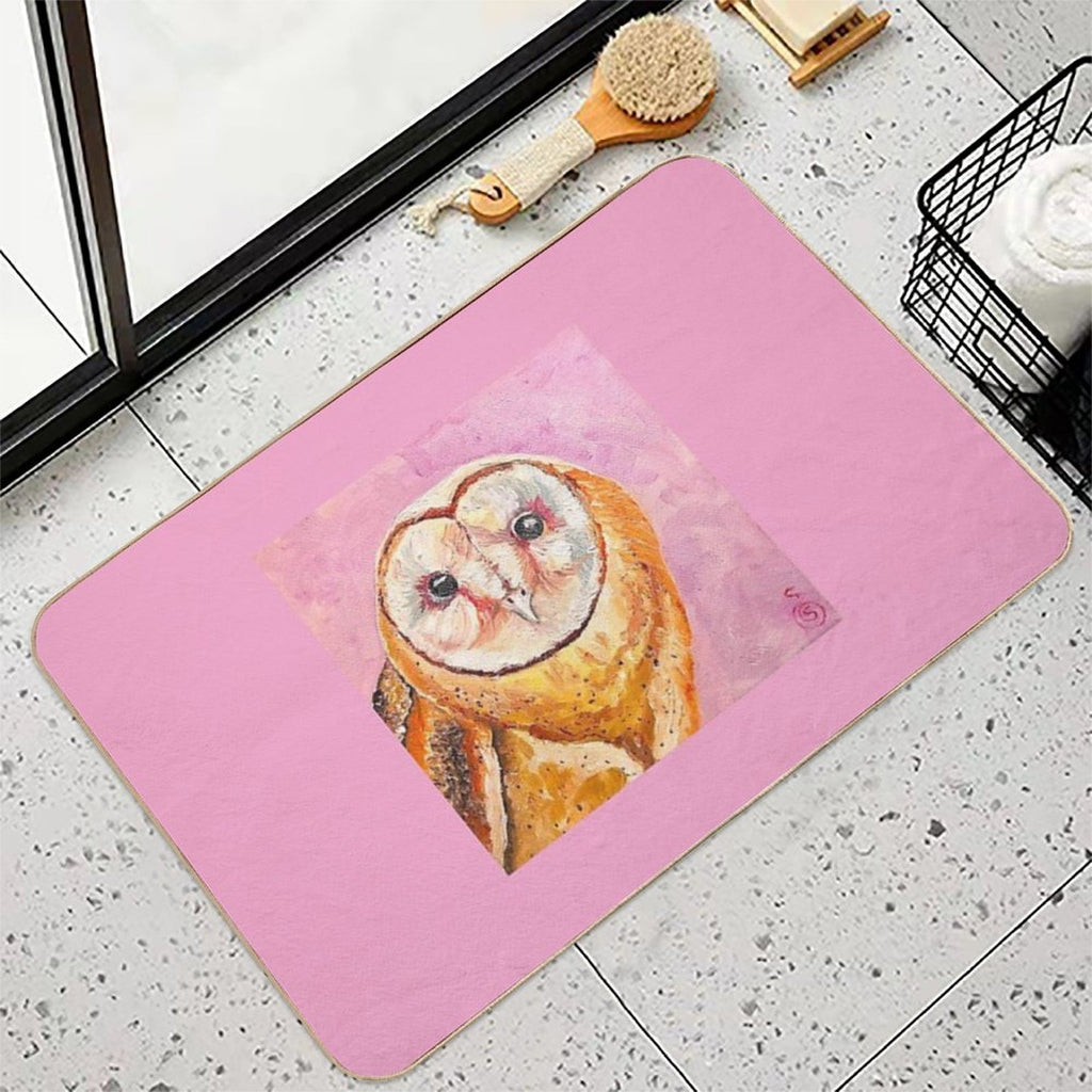 Barn Owl of The Heart  Multi-Purpose Bath Mat