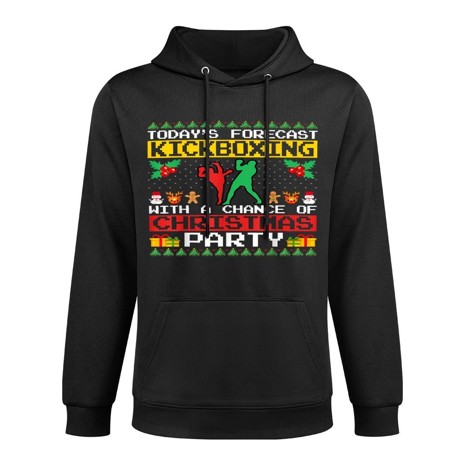 Kickboxing Christmas Party Kickboxer Xmas Ugly Style Durable Construction Hoodie