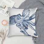 Blue Octopus Soft Gift Ready Throw Pillow