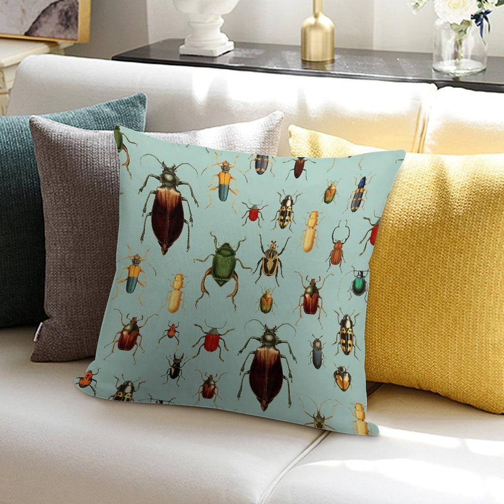 Antique Pattern - Beetles And Bugs Soft Warmth Comfort Throw Pillow
