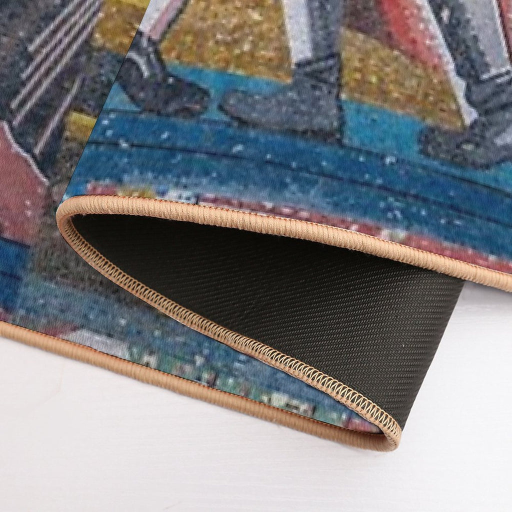 Soviet Mosaic from Cahul, Moldova #4  Stain-Proof Bath Mat