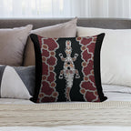 Authentic Aboriginal Art - Crocodile Authentic Designs Soft Gift Ready Throw Pillow