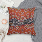 Australian Aboriginal Art Soft Ultra-Soft Texture Throw Pillow