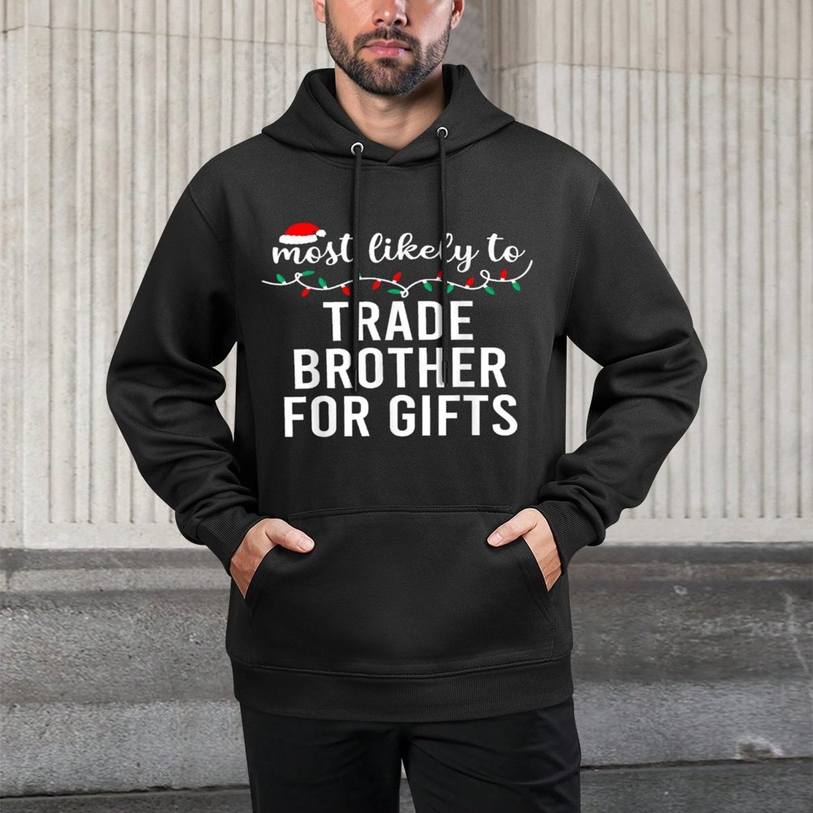 Most Likely To Christmas Matching Family Pajamas Funny Casual Wear Hoodie