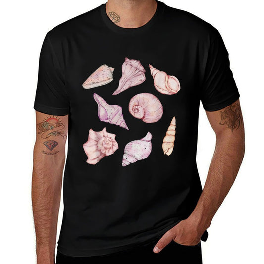 Sea Shell Beach Seashells Shelling Pastel Watercolor  Graphic-printed T-Shirt