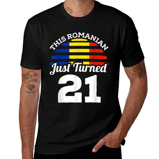 This Romanian Just Turned 21 Romania 21st Birthday Gift  Odor-resistant T-Shirt