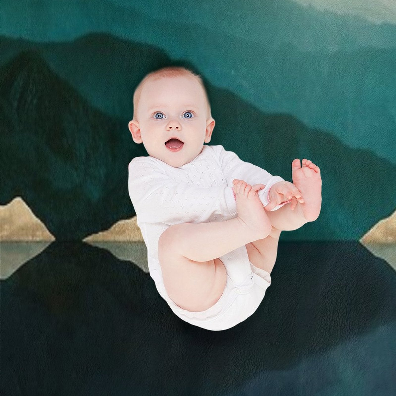 Waters Edge Reflection Quick-dry Throw Blanket