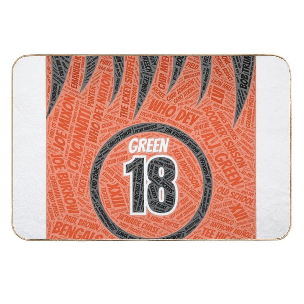 The Green Stipes  Dirt-Trapping Bath Mat