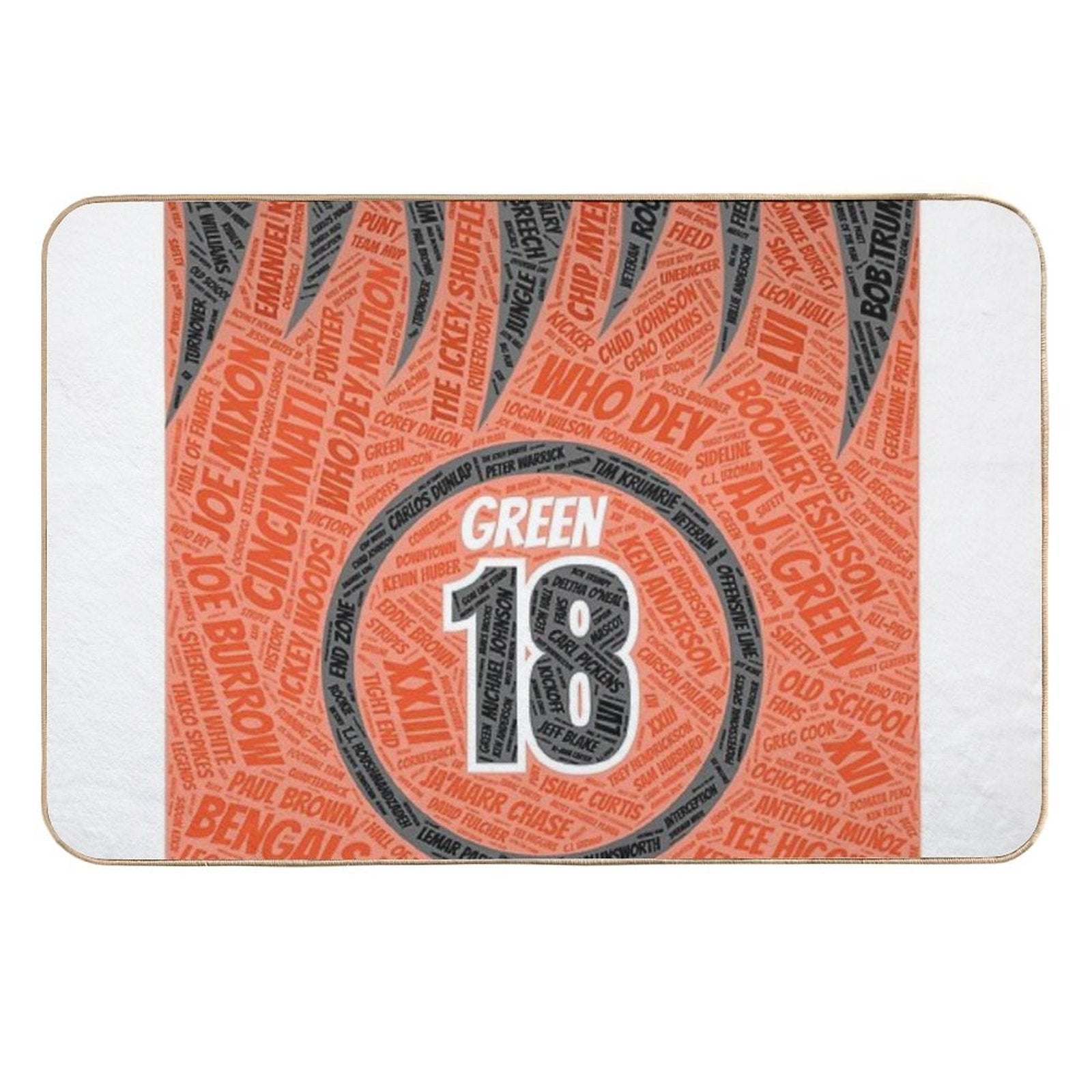 The Green Stipes  Dirt-Trapping Bath Mat