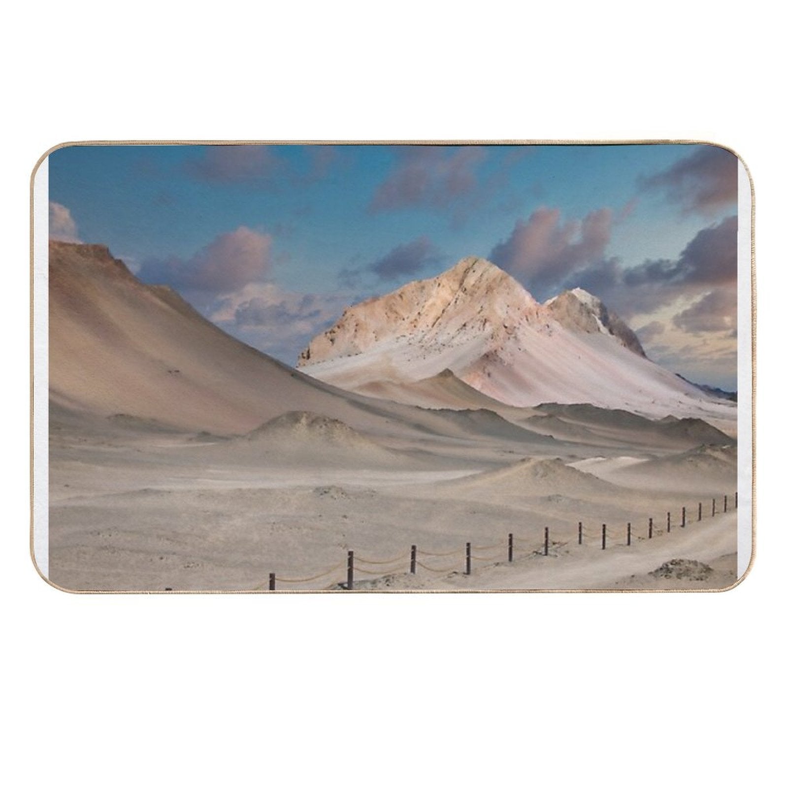 Rainbow Mountain (胭脂山),  Qinghai, China  Fade-Resistant Bath Mat