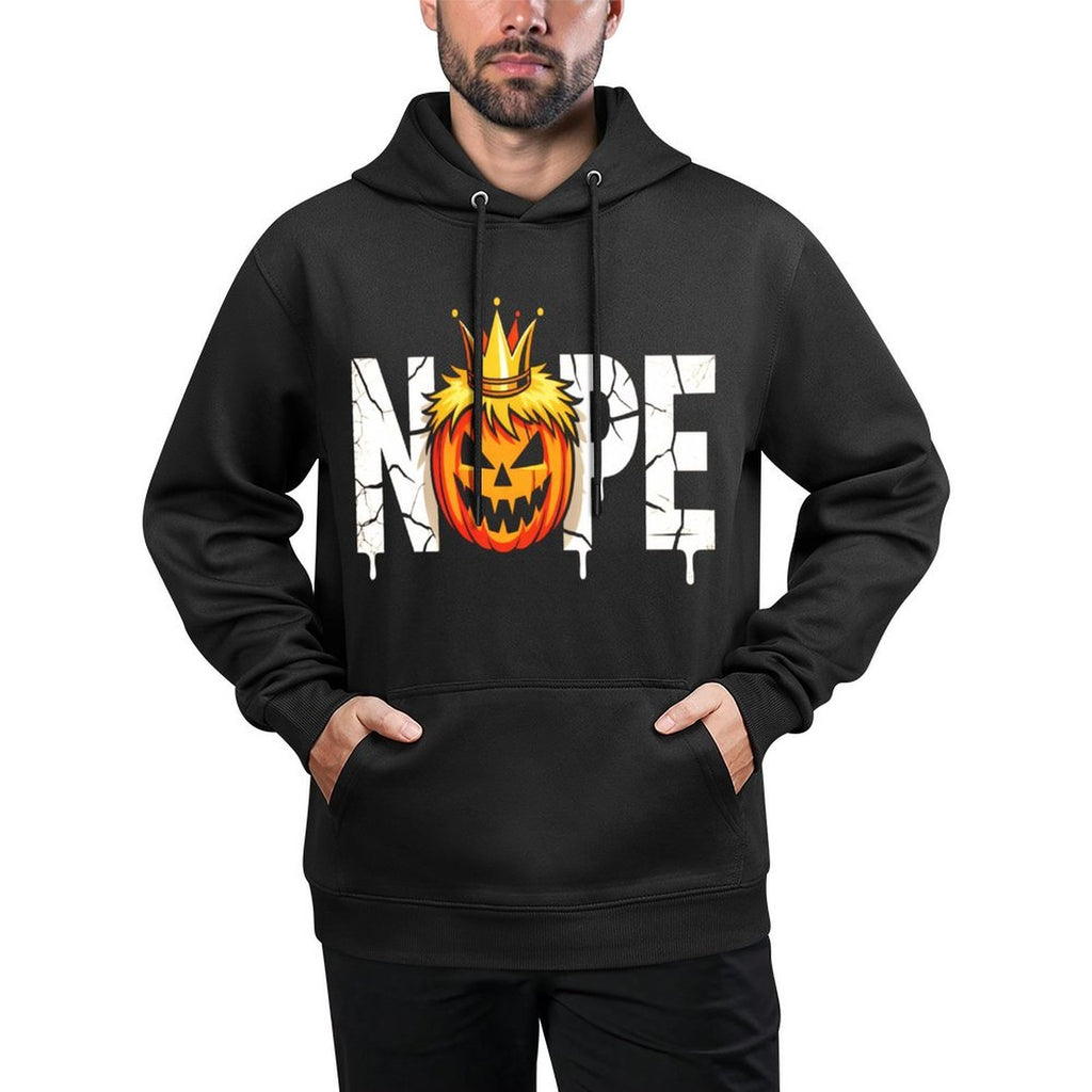 Funny No Kings Halloween 2025 Distressed USA Machine Washable Hoodie