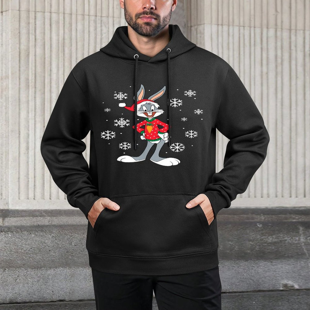 Looney Tunes Bugs Bunny Wearing An Ugly Christmas Sweater Pilling-Resistant Hoodie