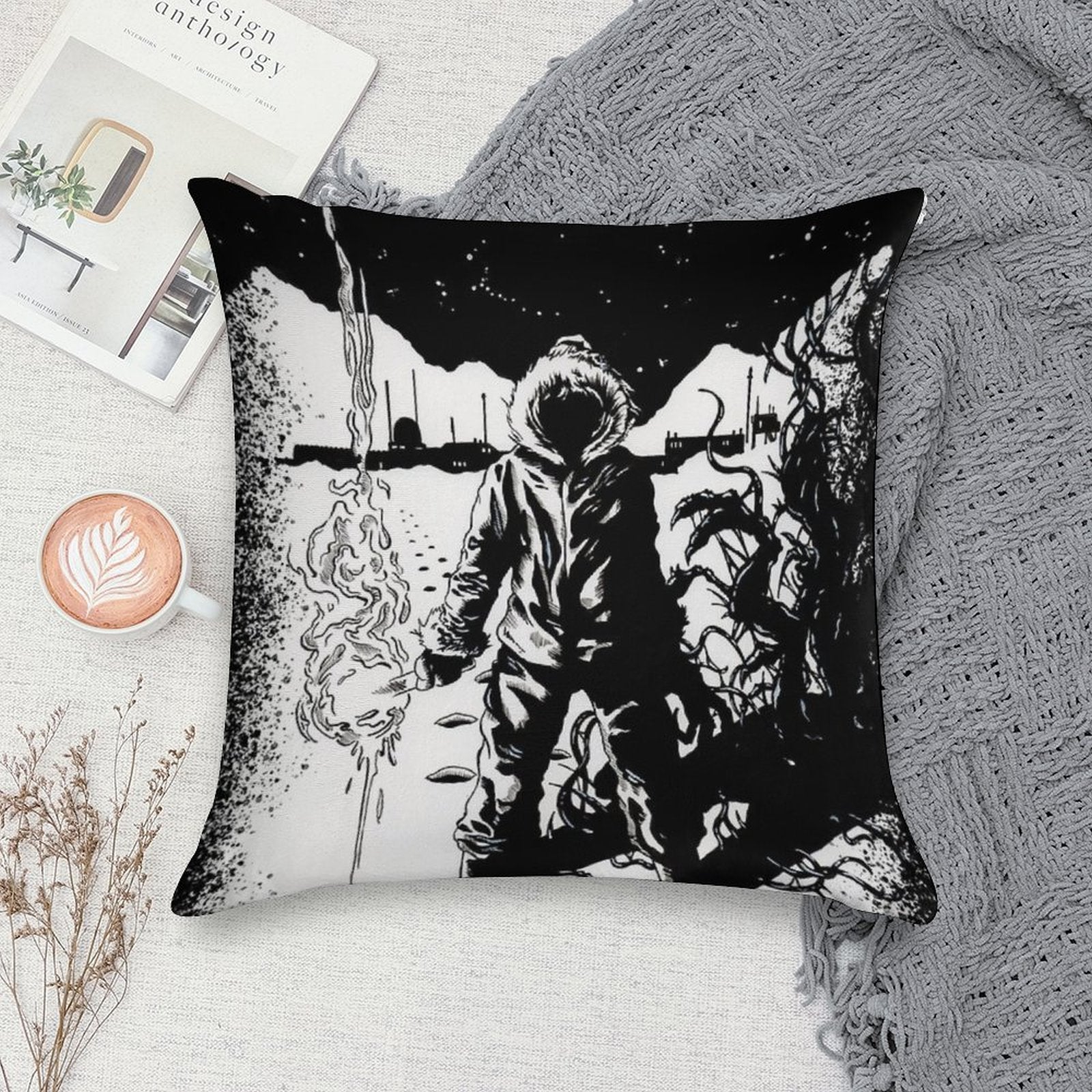 The Thing Soft Short Plush Fabric Throw Pillow