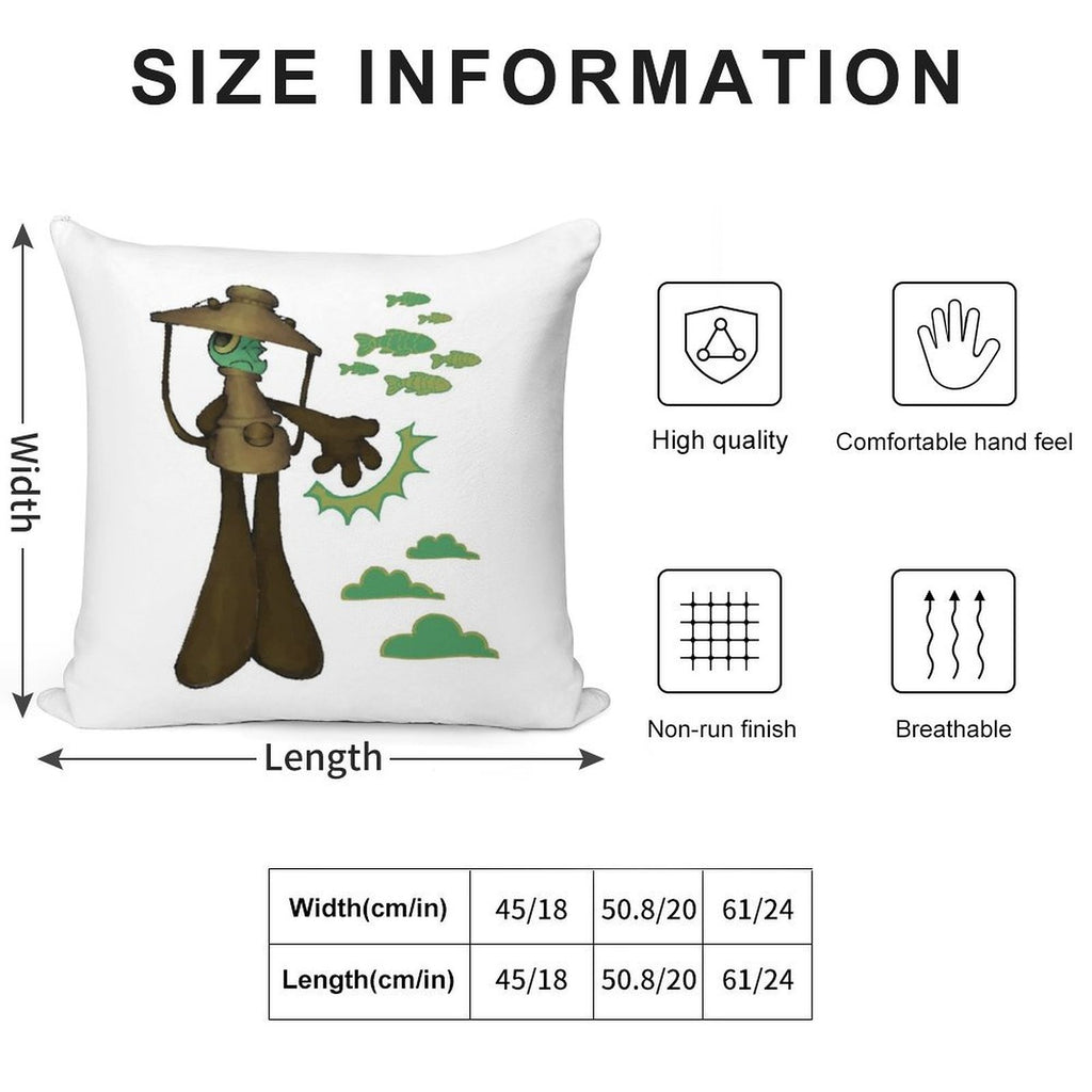 Airy Hfjone Again Soft Short Plush Fabric Throw Pillow