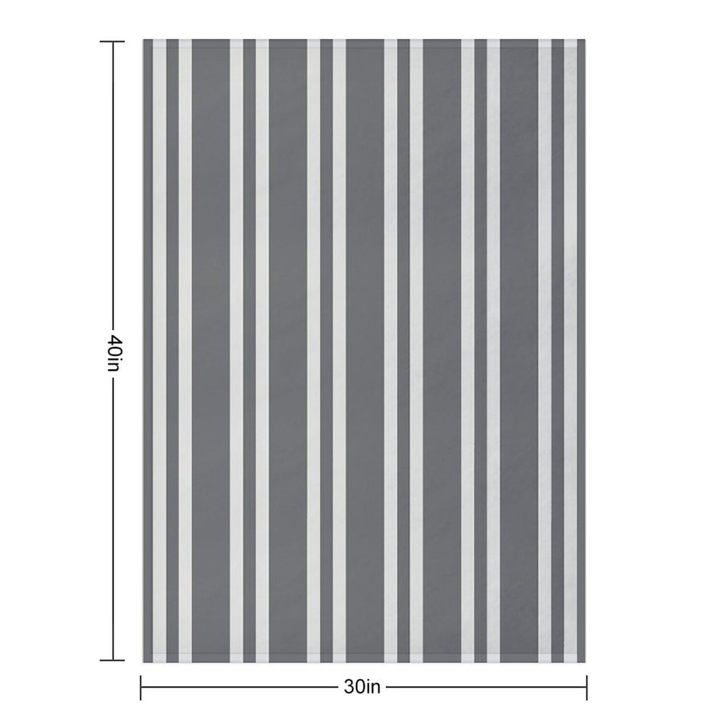 Gray Stripes Plush Throw Blanket