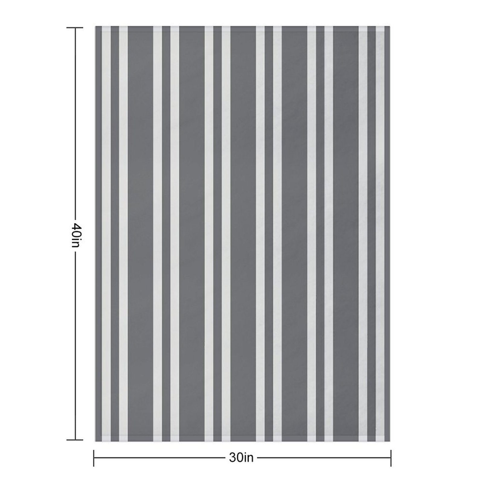 Gray Stripes Plush Throw Blanket