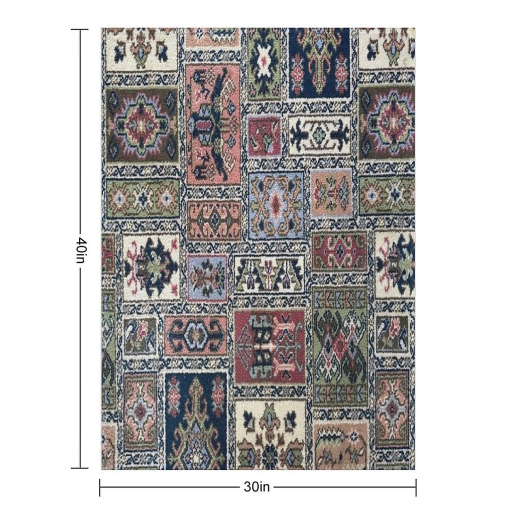 Vintage Capet Style That Massively in Fashion Once Again Easy Care Throw Blanket