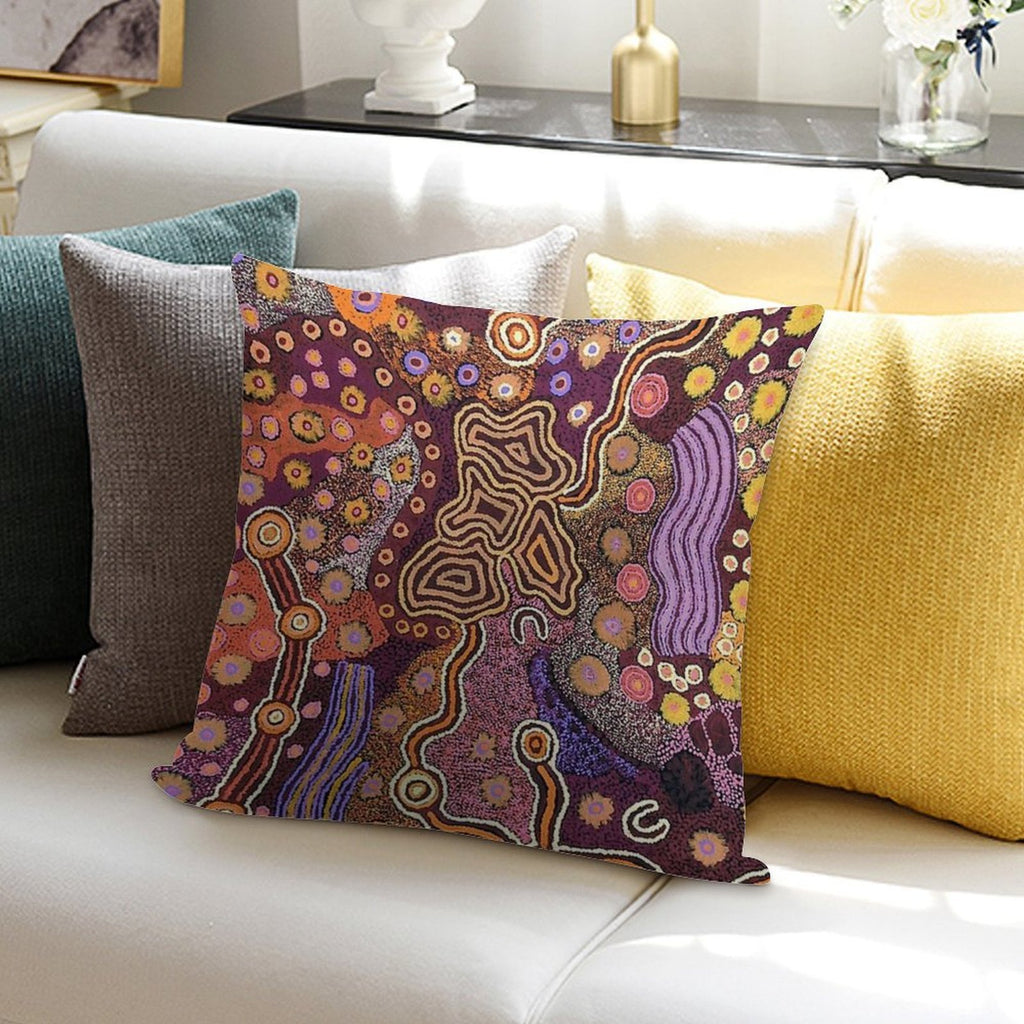 Australian Aboriginal Art Soft Bedroom Essential Throw Pillow