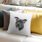 Blue Staffy Soft Warmth Comfort Throw Pillow