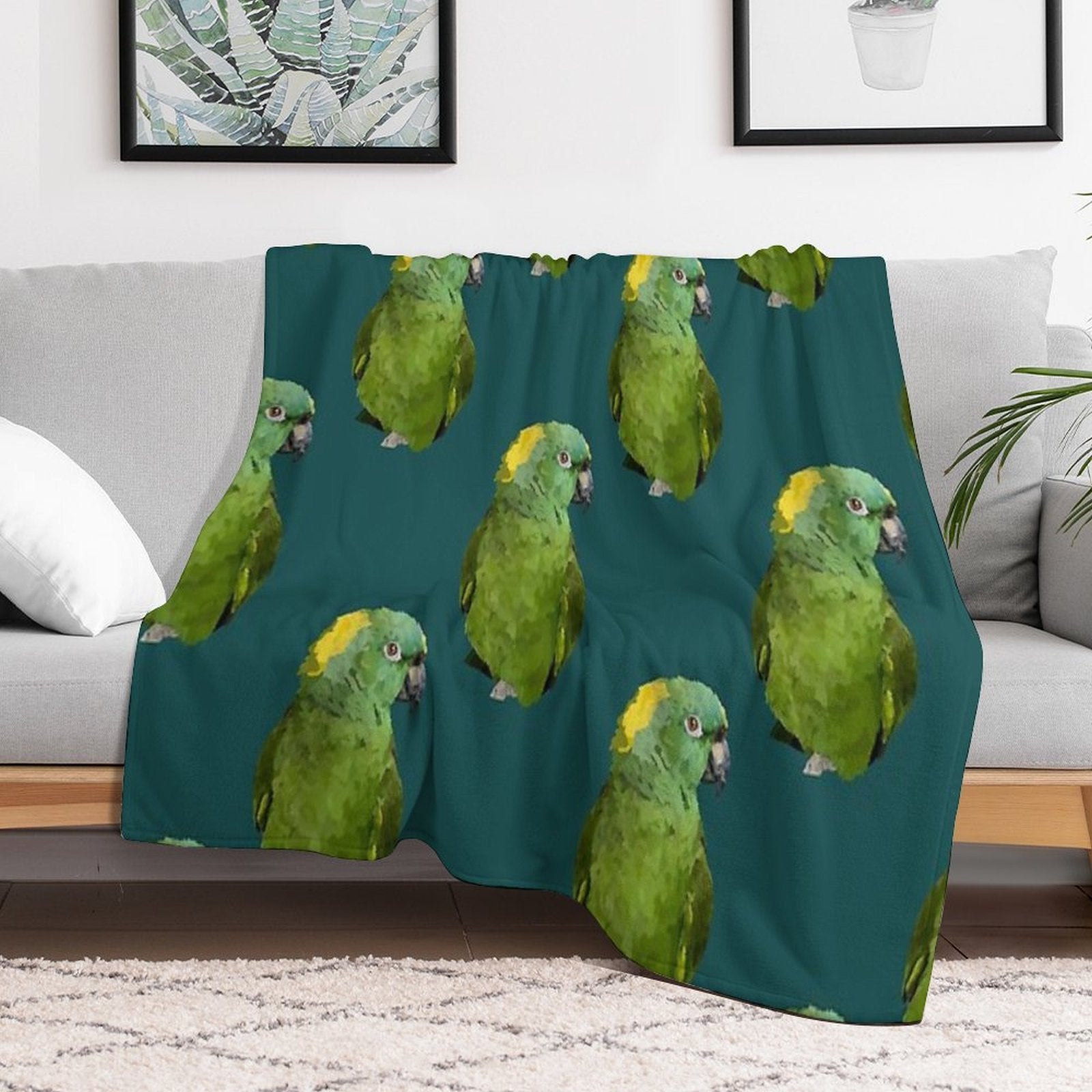 Yellow-Naped Amazon Lightweight Throw Blanket